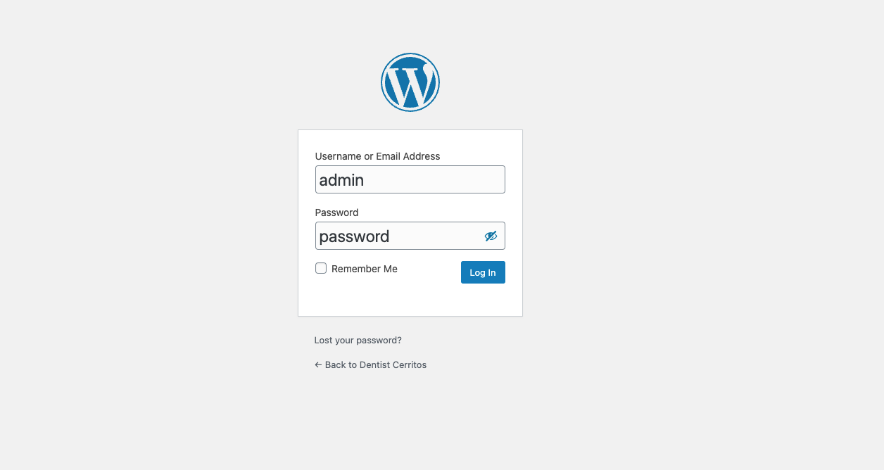 weak admin password security